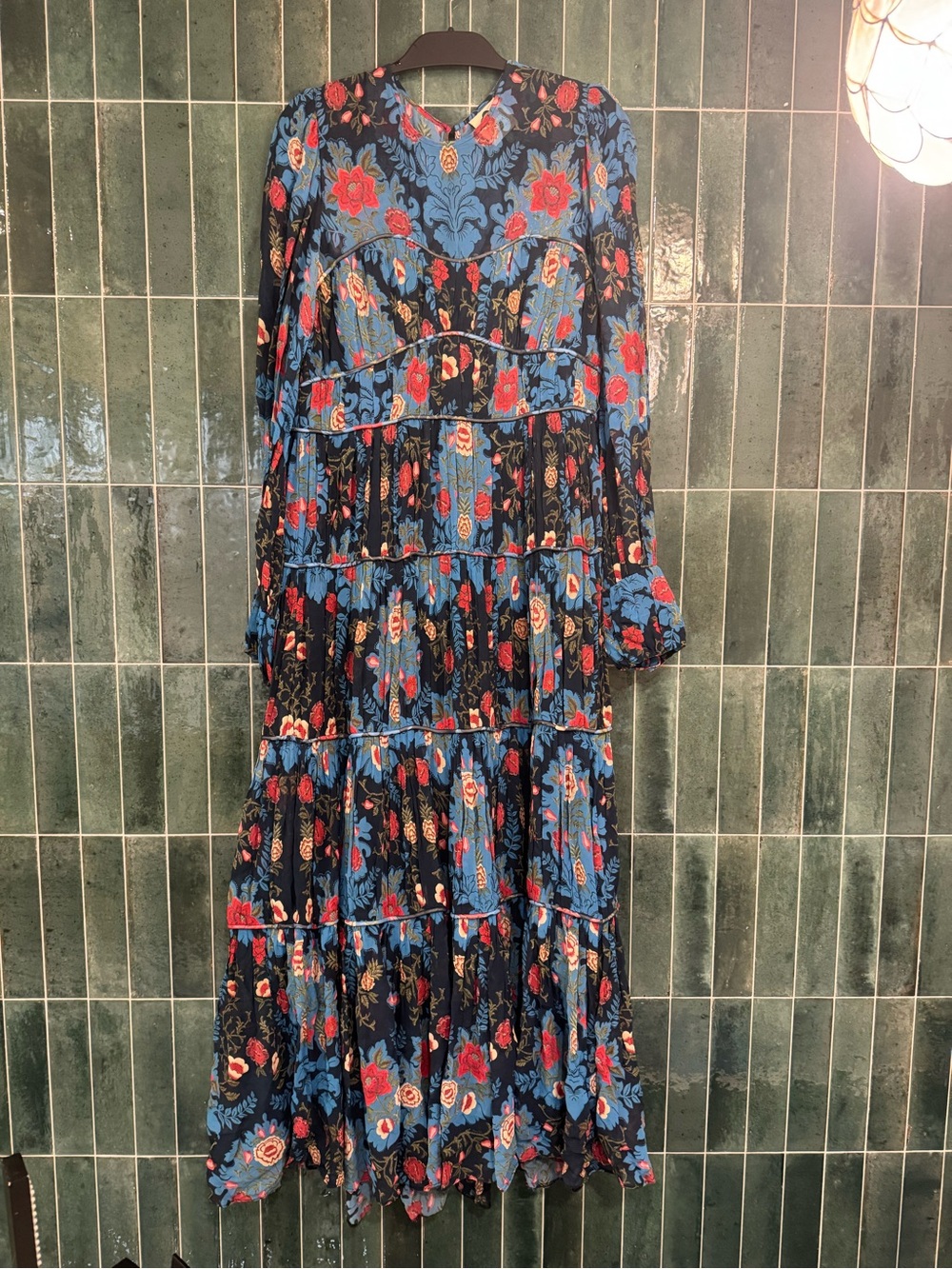 FARM Rio Blue Floral Maxi Dress